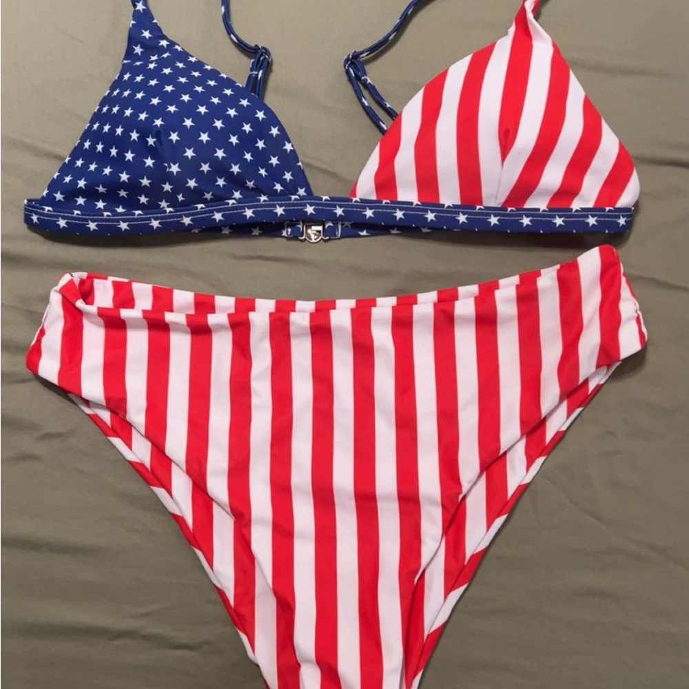 Stars & Stripes Red White Blue Bikini Set